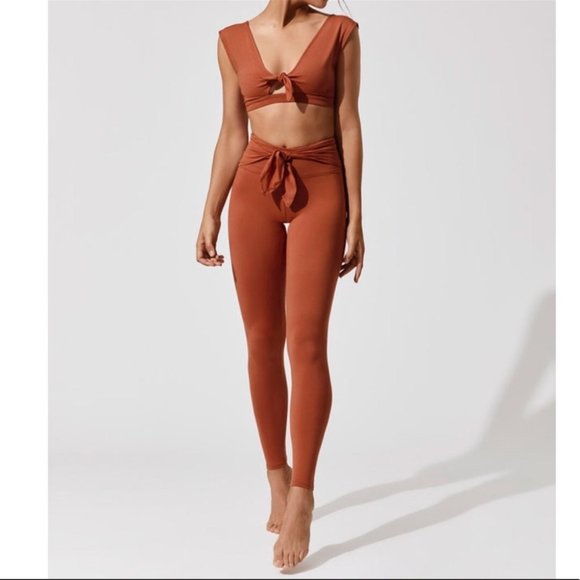 FP Movement by Free People Pants - Free People Movement Ursa Yoga Leggings in Terracotta Small